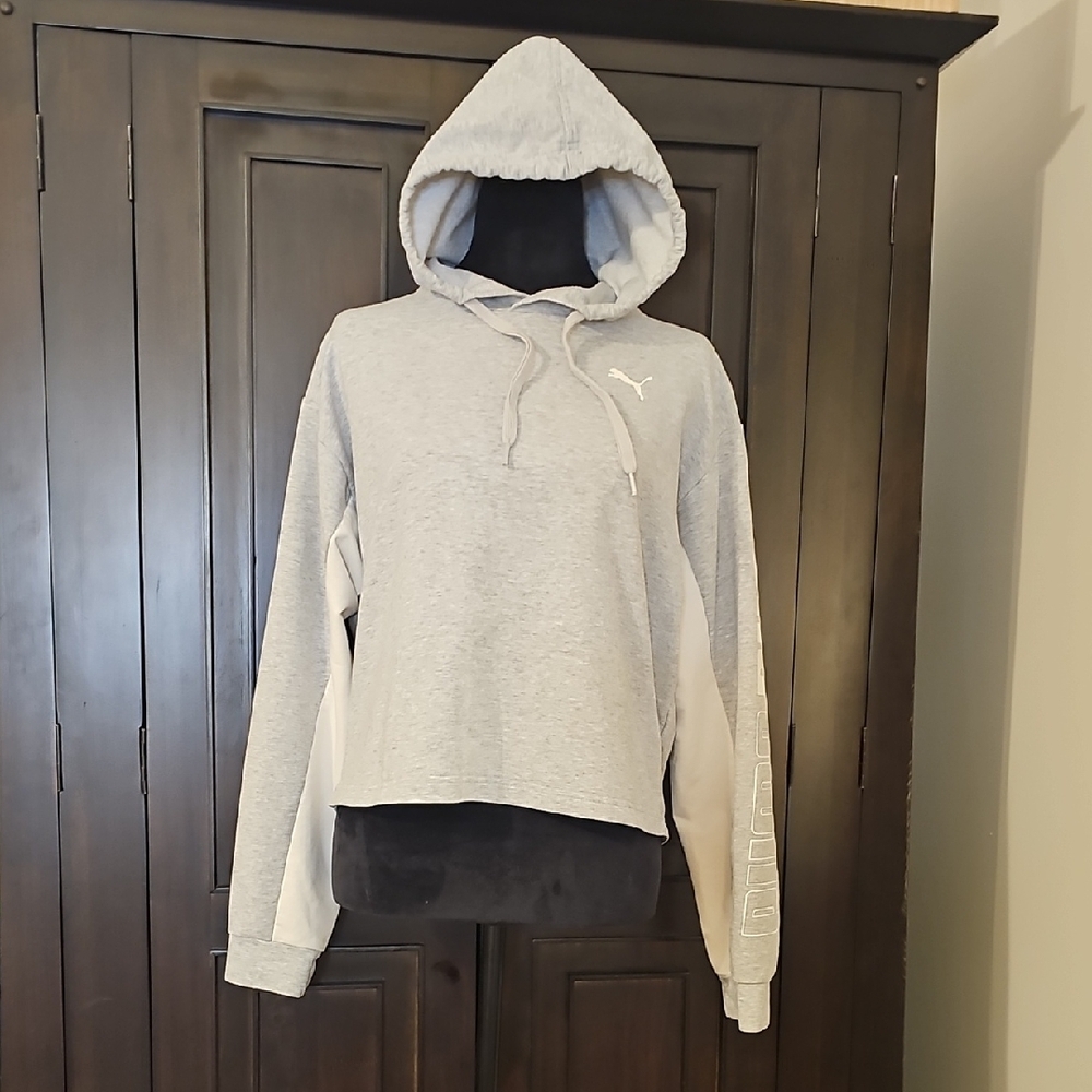 Puma Light Gray Women's Hoodie